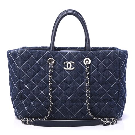 chanel spedizioni|Chanel denim shopping bags.